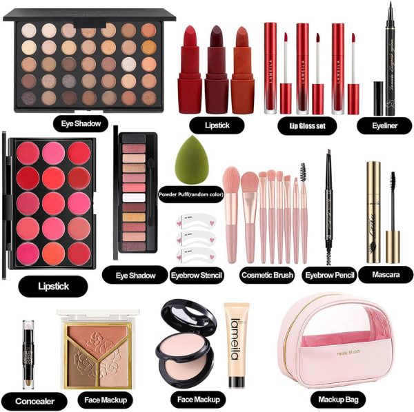 ⁦MISS ROSE M All In One Full Makeup Kit for Women, Multipurpose Makeup Sets, Beginners and Professionals Alike, Easy to Carry(Pink)⁩ - الصورة ⁦2⁩