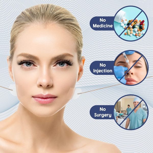 ⁦40 Pcs Face Lifting Tapes with 8 Pcs Lifting Rope Sets, Invisible Face Lift Tape Instant Face Lift Sticker Adhesive Lifting Patch Quick Face Lifting Band Neck Eye Lift Tape for Women Face Beauty⁩ - الصورة ⁦5⁩