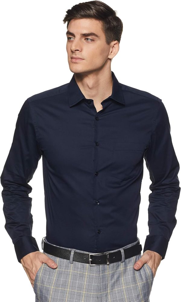 ⁦Diverse Men's Formal Shirt (8903905011992_Dvf01F2L01-126_40_Navy)⁩ - الصورة ⁦2⁩