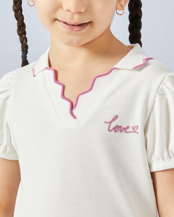 ⁦REDTAG Girls Collared Casual Top⁩ - الصورة ⁦4⁩