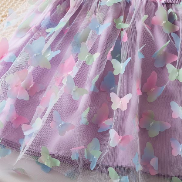 ⁦Toddler Girl Fairy Butterfly Tulle Dress with Sequins—Princess Style, Sparkly Costume for Birthday, Holiday, or Daily Wear, Suitable for Little Girls⁩ - الصورة ⁦7⁩