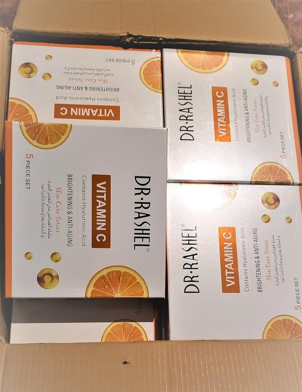 ⁦Dr Rashel Vitamin C Skin Care Series , Contains Hyaluronic Acid, Anti Aging and Collagen Essence ( Pack Of 5 Piece Set ) + 1 Pcs of Vitamin C Silk Mask⁩ - الصورة ⁦7⁩