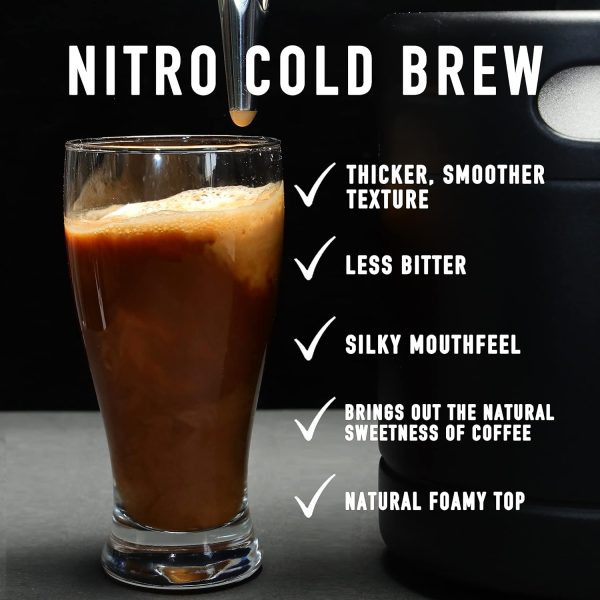 ⁦TMCRAFT 128oz Nitro Cold Brew Coffee Maker, Home Brew Coffee Keg with Stainless Steel Stout Creamer Faucet & Pressure Relieving Valve⁩ - الصورة ⁦5⁩