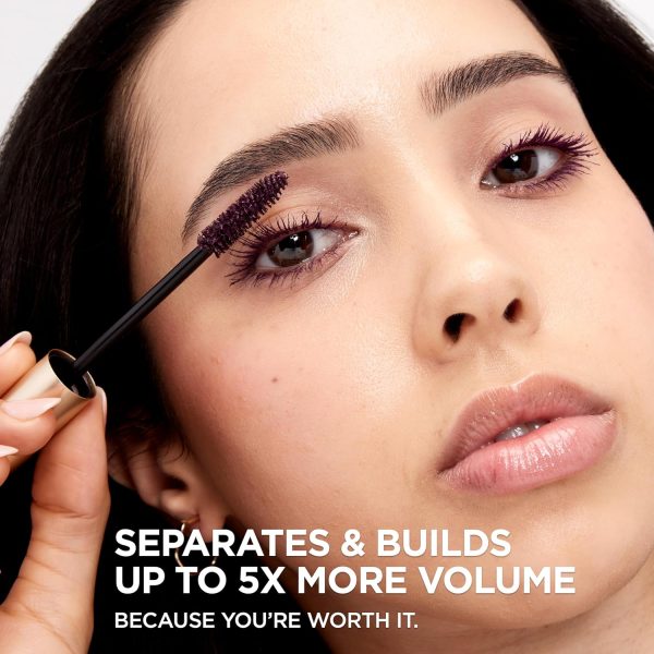 ⁦L’Oréal Paris L’Oreal Paris Original Voluminous Mascara, Building Mascara Volume and Length Formula, Washable, Deep Violet, 0.26 Fl Oz., 1 Count⁩ - الصورة ⁦3⁩