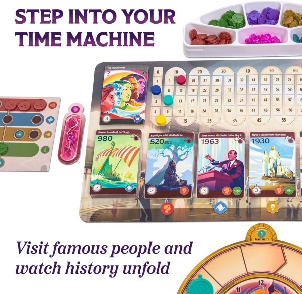 ⁦Underdog Games Trekking Through History: The Family Board | Adventure Through Time and Witness Incredible Events During Family Night | Ages 10 and Up⁩ - الصورة ⁦3⁩