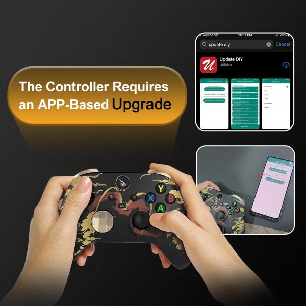 ⁦(Required Upgrade) DYONDER Wireless Controller 2.4GHZ Compatible with Xbox One X/S,Xbox Series X/S,PC Windows 7/8/10 Controller,Wireless Gamepad with Share Button/3.5mm Headphone Jack NO Battery⁩ - الصورة ⁦2⁩