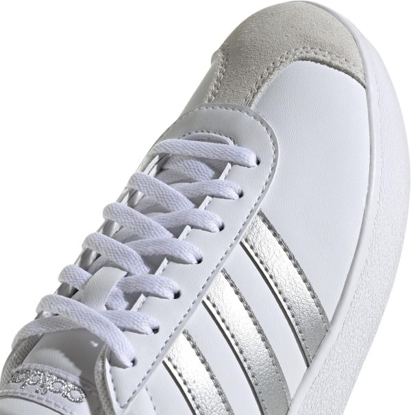 ⁦adidas VL COURT BASE FTWWHT/SILVMT/GREONE SKATEBOARDING SHOES - LOW (NON FOOTBALL) for WOMEN size⁩ - الصورة ⁦4⁩