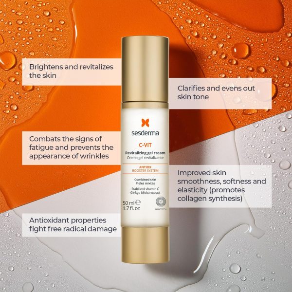 ⁦Sesderma C-VIT Revitalizing Gel Cream, 1.7 Fl Oz⁩ - الصورة ⁦2⁩