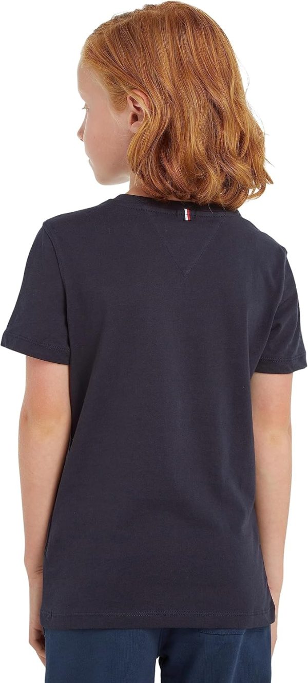 ⁦Tommy Hilfiger Boy's Basic Vn Short Sleeves S/S Knit Tops⁩ - الصورة ⁦4⁩
