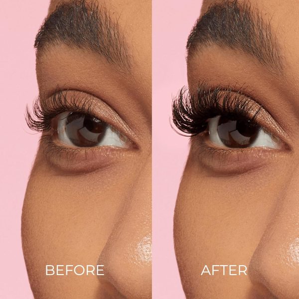 ⁦imPRESS KISS False Eyelashes, Lash Clusters, Falsies, Airy Wispy', 12mm-14mm, Includes 12 pieces of pre-bonded lashes, Contact Lens Friendly, Easy to Apply, Reusable Strip Lashes⁩ - الصورة ⁦5⁩