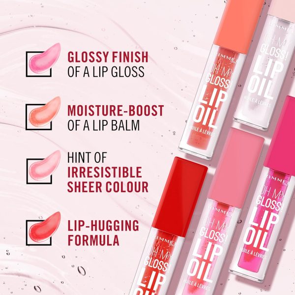 ⁦Rimmel Oh My Gloss! Lip Oil - 003 - Berry Pink⁩ - الصورة ⁦3⁩