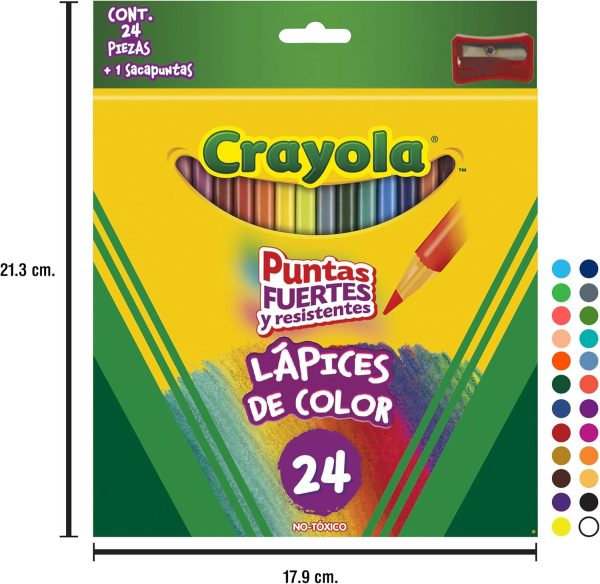 ⁦Crayola Colored Pencils,Multi-Colour, Long, Cy68-4024⁩ - الصورة ⁦5⁩