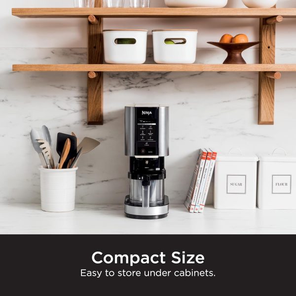 ⁦Ninja NC301 CREAMi Ice Cream Maker, for Gelato, Mix-ins, Milkshakes, Sorbet, Smoothie Bowls & More, 7 One-Touch Programs, with (2) Pint Containers & Lids, Compact Size, Perfect for Kids, Silver⁩ - الصورة ⁦13⁩