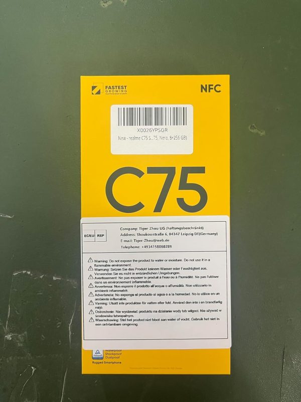 ⁦Realme C75 Dual-SIM 256GB ROM + 8GB RAM (GSM Only | No CDMA) Factory Unlocked 4G/LTE Smartphone (Black) - International Version⁩ - الصورة ⁦7⁩