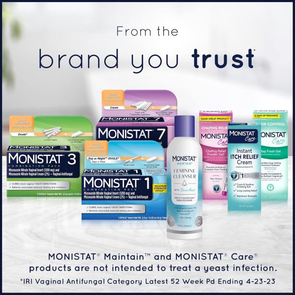 ⁦Monistat 7-Day Yeast Infection Treatment | Cream + External Itch Relief Cream⁩ - الصورة ⁦9⁩