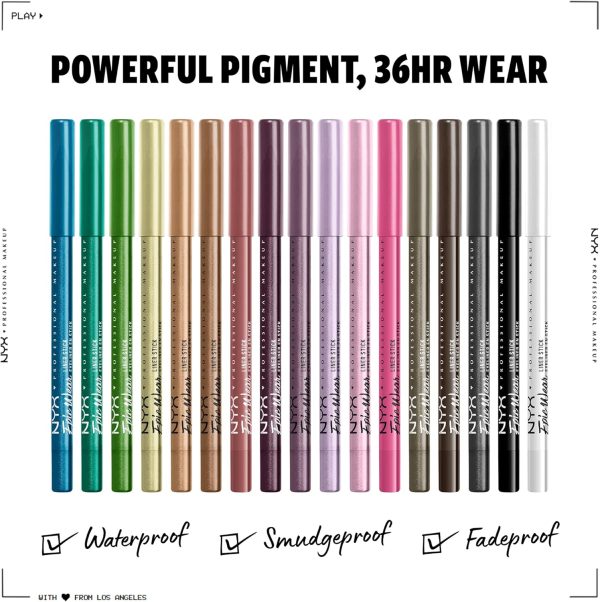 ⁦NYX PROFESSIONAL MAKEUP Epic Wear Eyeliner Stick - Pure White⁩ - الصورة ⁦2⁩