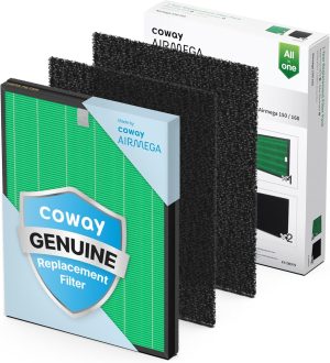 Coway Airmega 150 Air Purifier Replacement Filter Set, Green True HEPA and Active Carbon Filter, AP-1019C-FP
