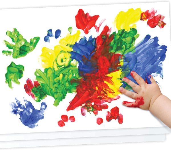 ⁦CRAYOLA My First Finger Paint For Toddlers, Painting Paper, Kids Indoor Activities At Home, Gift Red 14 Piece Set 81-1452⁩ - الصورة ⁦5⁩
