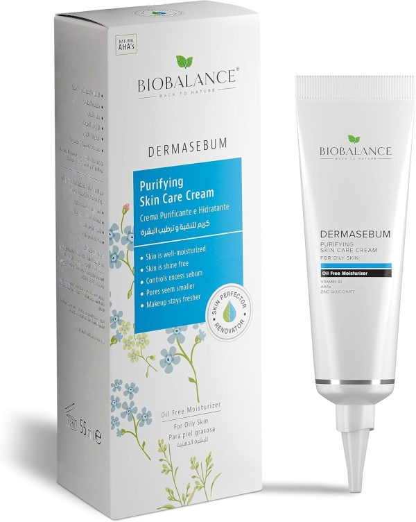 ⁦BIOBALANCE back to nature Bio Balance Dermasebum Purifying Skin Care Cream, 55ml⁩ - الصورة ⁦2⁩