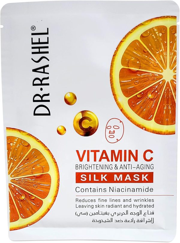 ⁦Dr Rashel Vitamin C Skin Care Series , Contains Hyaluronic Acid, Anti Aging and Collagen Essence ( Pack Of 5 Piece Set ) + 1 Pcs of Vitamin C Silk Mask⁩ - الصورة ⁦5⁩