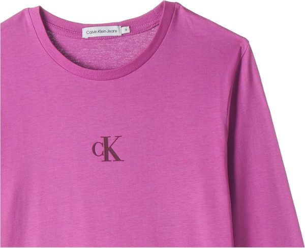 ⁦Calvin Klein Jeans Girls LOGO LS L/S T-Shirts⁩ - الصورة ⁦4⁩