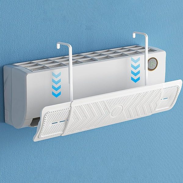 ⁦ANYUAN Air Conditioner Deflector,Split Ac Air Conditioning Baffles,Wall-Mounted Retractable Air-Conditioning Deflectors, For Wind Protection Wind Blocking And Directional (White)⁩ - الصورة ⁦3⁩