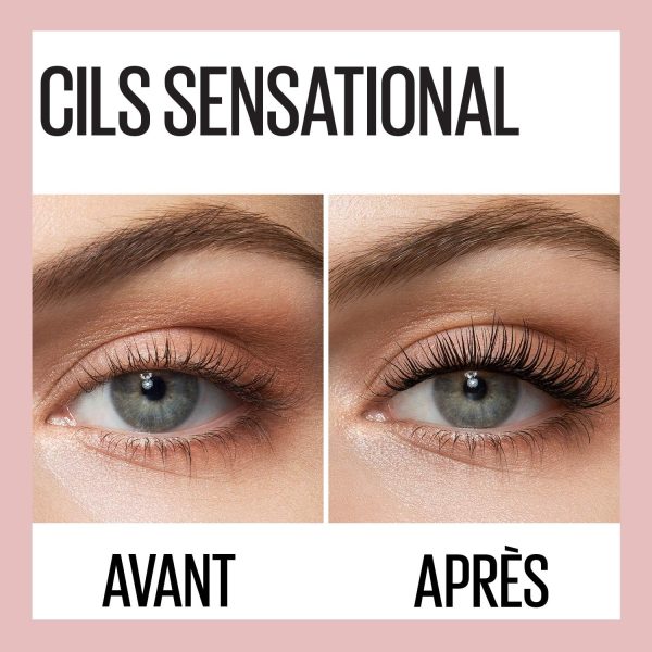 ⁦Maybelline Newyork Mascara Lash Sensational, 9.5ml|Noir Profond⁩ - الصورة ⁦5⁩