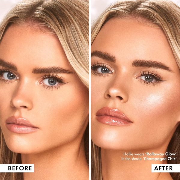 ⁦ICONIC London Rollaway Glow Highlighter Makeup, Champagne Chic, 8 ml⁩ - الصورة ⁦5⁩