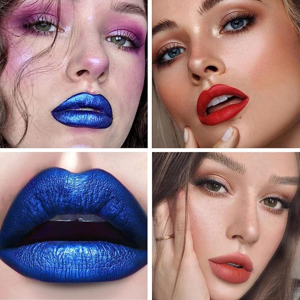 ⁦NALACAL 5 Colors Lip Stain Peel Off, Tear Off Lipstick Peel Reveal Lip Stain, Non-stick Cup Liquid Lipstick Matte Finish Lip Makeup, Long Lasting Waterproof⁩ - الصورة ⁦7⁩