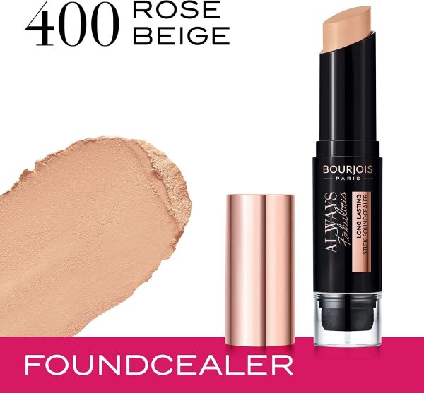 ⁦Bourjois, Always Fabulous Stick Foundcealer. 400 Rose Beige, 7.3 g - 0.25 fl oz⁩ - الصورة ⁦2⁩