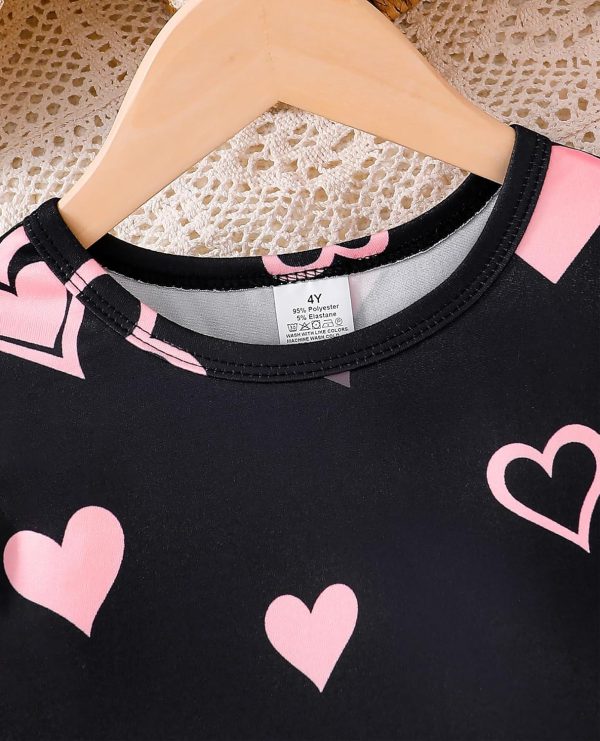 ⁦VeryNew Girls Ruffle Sleeve Dress A-Line Skater Kids Cute Cat Casual Dresses Summer Sundress for 4-8 Years⁩ - الصورة ⁦4⁩