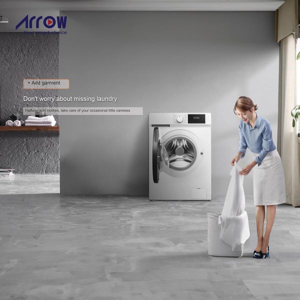 ⁦ARROW FRONT LOAD WASHING MACHINE 6KG, SILVER COLOR, DOUBLE LAYER DOOR, RO-07FWTS-01⁩ - الصورة ⁦2⁩