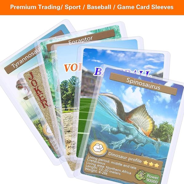 ⁦100PCS Ultra-Clear Trading Card Sleeves - Hard Plastic Topload Protectors for Baseball/Sports Cards, 100PCS Trading Card Protector for Collectible Cards (101x76mm)⁩ - الصورة ⁦6⁩