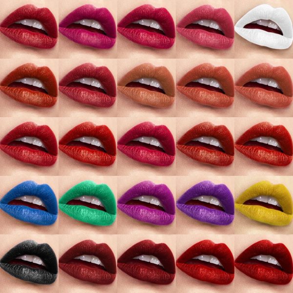 ⁦YARLADY 25 color Lipstick Lip Gloss Palette 24H Long-lasting moisturizing Waterproof matte Lip Palette Makeup,Pigmented Festival Halloween Body Face Paint Matte Lipstick Set⁩ - الصورة ⁦2⁩