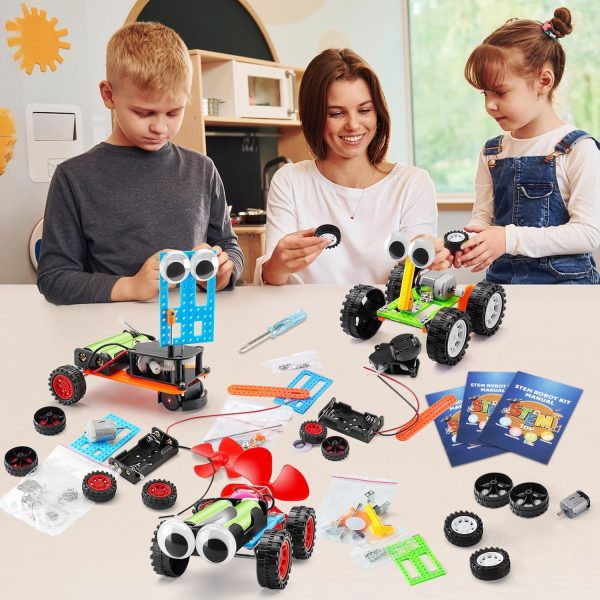⁦WEKUBA Science Experiments Toy for Kids, 5 in 1 Learning & Education STEM Robot Toys Craft Kits, Science Activities Experiment Engineering Project Electronics Age 8-12 Kids Gifts⁩ - الصورة ⁦7⁩