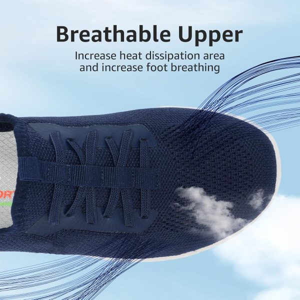 ⁦STQ Slip ins Womens Trainers Hands Free Orthopedic Shoes for Women Comfortable Slip on Shoes⁩ - الصورة ⁦6⁩