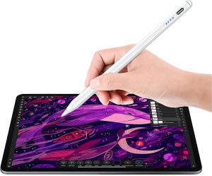 Digital Stylus Pen for iPad, Apple Compatible, Fast Charging, White