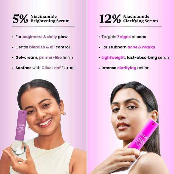 ⁦Foxtale 12% Niacinamide Face Serum with Azelaic Acid for Oil Control & Brightening | Reduces Acne, Blemishes & Acne Marks | Brightens & Smoothens Skin | Face Serum for Women & Men | 30 ml⁩ - الصورة ⁦8⁩