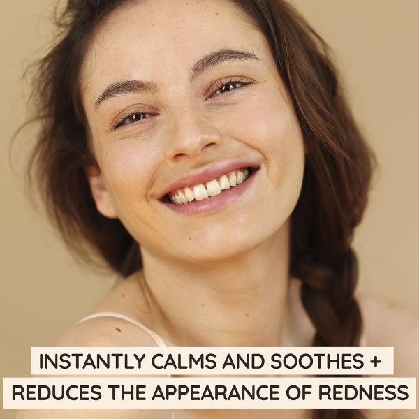 ⁦Aveeno Calm + Restore Redness Relief Moisturizing Cream, Daily Facial Cream for Sensitive Skin Instantly Calms & Soothes the Appearance of Redness, Fragrance-Free & Hypoallergenic, 1.7 oz⁩ - الصورة ⁦2⁩