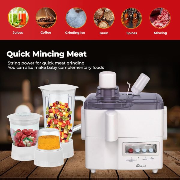 ⁦OSCAR | Food Processor | Model: OFB176 | One Solution for Cutting, Chopping, and Dough Making, etc | Multiple Accessories, Large Capacity Bowl, Powerful Motor, Strong Construction⁩ - الصورة ⁦5⁩