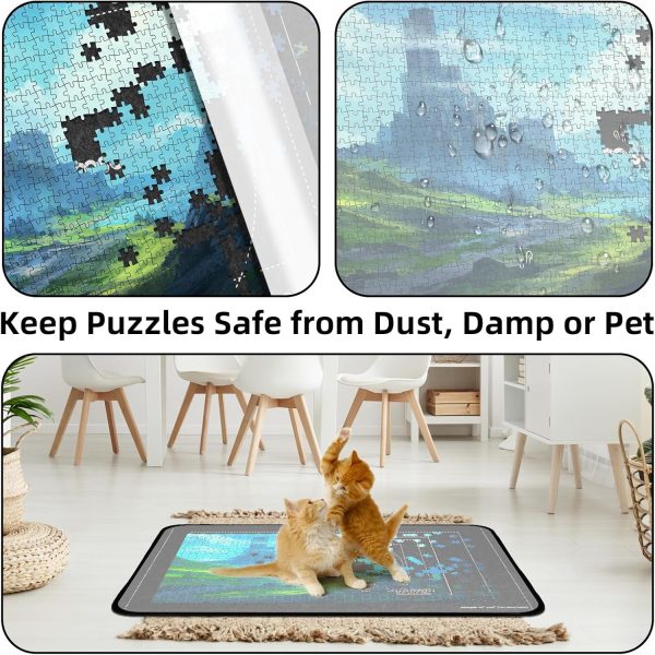 ⁦MOZOOSON Puzzle Board 1500 Pieces, Foldable Puzzle Board with 8 Sorters, Portable Puzzle Mat, Puzzle Storage, Jigsaw Accessories with Non-Slip Surface⁩ - الصورة ⁦2⁩