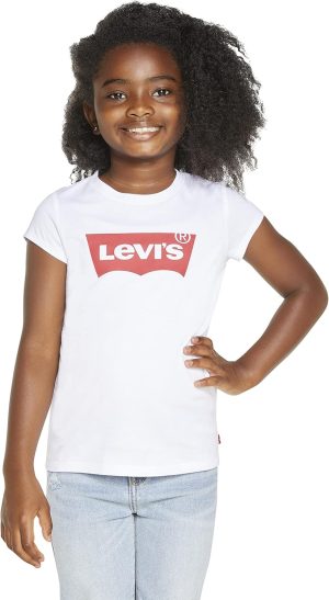 Levi's Girls' Batwing T-Shirt, Light Grey, 6X