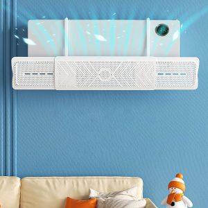 ANYUAN Air Conditioner Deflector,Split Ac Air Conditioning Baffles,Wall-Mounted Retractable Air-Conditioning Deflectors, For Wind Protection Wind Blocking And Directional (White)