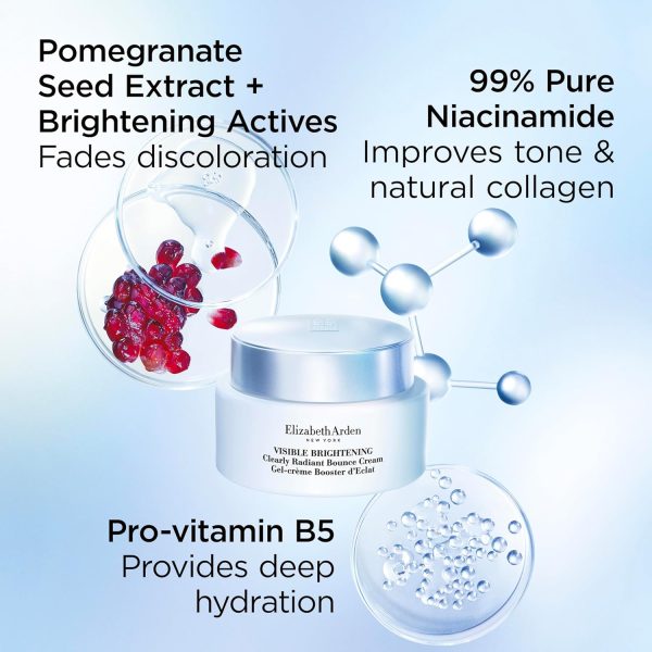 ⁦Elizabeth Arden, Visible Brightening Gel Cream, Booster for Shine, Moisturising Face Cream, Skin Care, Dark Spots, Smoothing⁩ - الصورة ⁦7⁩