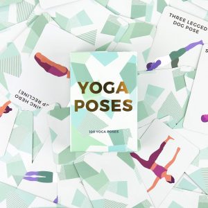 Gift Republic GR490055 100 Yoga Poses Cards, Green, one Size
