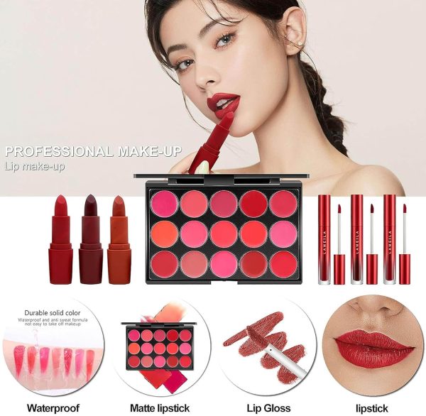 ⁦MISS ROSE M All In One Full Makeup Kit for Women, Multipurpose Makeup Sets, Beginners and Professionals Alike, Easy to Carry(Pink)⁩ - الصورة ⁦4⁩