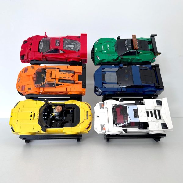 ⁦The Good Idea | Display Stand for LEGO Speed Champions Cars – 60° Tiered Holder | No Tools Setup | Holds 6 Cars | Horizontally Expandable – Ideal for Brick Car & F1 Garage Desk Display Rack⁩ - الصورة ⁦5⁩