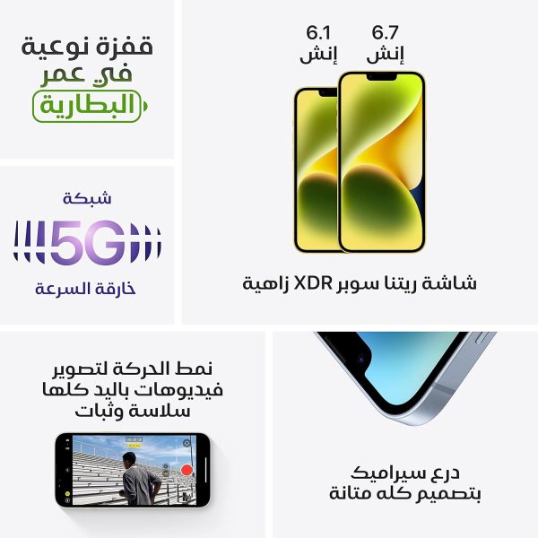 ⁦Apple iPhone 14 Plus (512 GB) - Blue (Renewed)⁩ - الصورة ⁦5⁩
