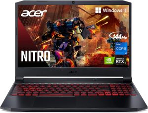 Acer Nitro 5 AN515-57-79TD Gaming Laptop|Intel Core i7-11800H|NVIDIA GeForce RTX 3050 Ti Laptop GPU|15.6" FHD 144Hz IPS Display|8GB DDR4|512GB NVMe SSD|Killer Wi-Fi 6|Backlit Keyboard,Black