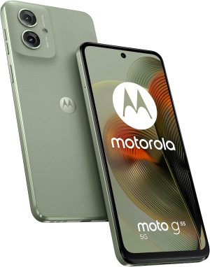 Motorola Moto G55 Dual-SIM 256GB ROM + 8GB RAM (GSM Only | No CDMA) Factory Unlocked 5G Smartphone (Smoky Green) - International Version